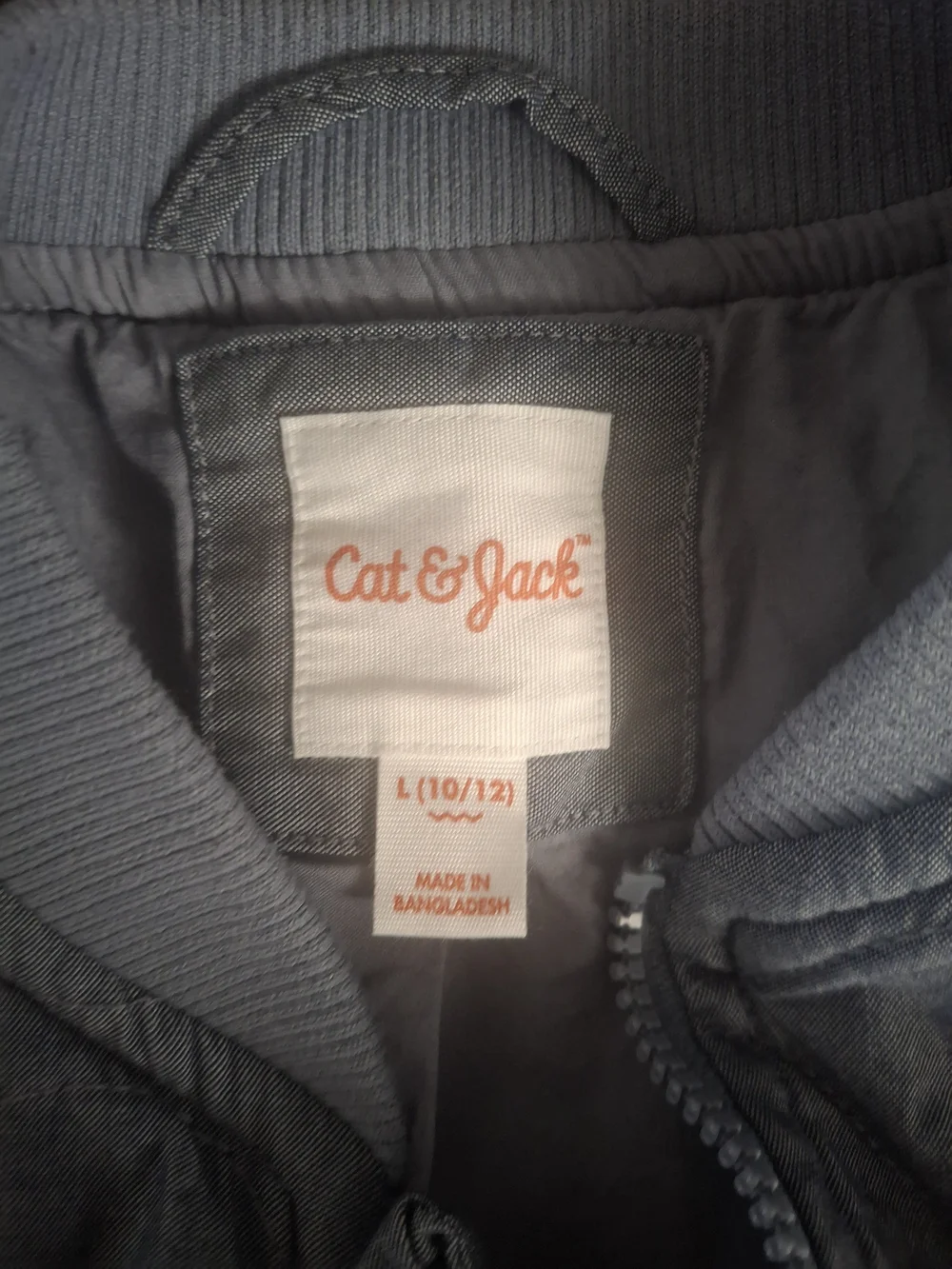 Cat & Jack Light Blue Quilted Kids Bomber Jacket